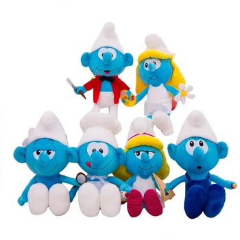6 Modni Stil Srčkan Smurfss Plišastih Igrač Kawaii Modro Duhu Mehko Polnjene Lutka Limited Edition Otroke Darila 40 cm