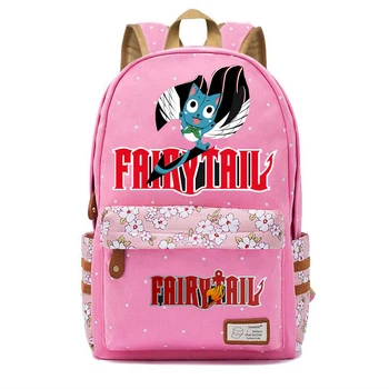 Anime Fairy Tail Platno Nahrbtnik Priložnostne Teenger Packsack Visoke Kakovosti Šolsko Mochila Unisex Študent Potovanja Laptop Torba