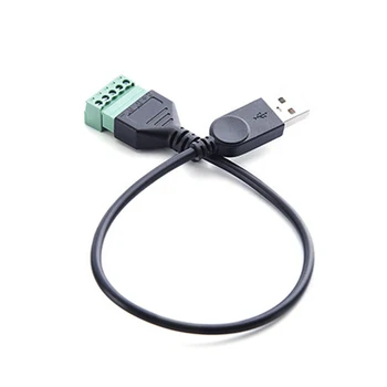 1pc USB2.0 Podaljšek kabel za Računalnik, TV Podatkov 5P Hitrost Podatkov podaljške, Moški Terminal spajkanje-prosti Tok Priključek