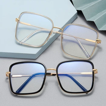 Big Okvirjem Kvadratnih Anti-modra Svetloba Očal Okvir Prevelik Optičnih Očal Računalnik Očal Okvir Za Ženske&Moških Kvadratnih Očala
