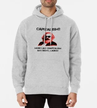 Smešno Kapitalizma Komunistične Hoodie Karl Marx Crapitalism Puloverju Majica Polno Priložnostne Jesenskih in Zimskih Oblačil Moški