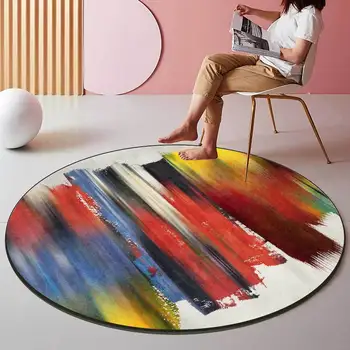 moda sodobne abstraktne barvne umetnosti oljna slika, dnevna soba, spalnica viseče košare stol okrogla talna obloga preprogo prilagajanje
