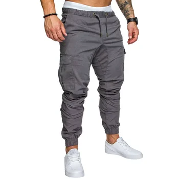 Hip Hop Harem Hlače Nove Moške Hlače Barva Multi-žep Sweatpants Techwear Hlače Joggers Tovora Hlače za Moške