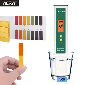 yieryi Digitalni Vode pH Tester Bazeni Lakmusov 0.01-16.00 pH LCD Zaslona Umerjanje pH Meter