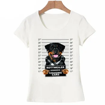 2021New Ljubek Pes Natisne majica s kratkimi rokavi Ženske Kratek Rokav Priložnostne Vrhovi Risanka T-Shirt za Žensko Natisnjeni WhiteHarajuku Dame Tshirt