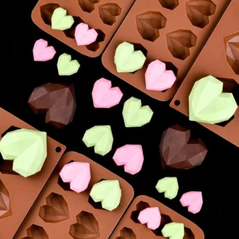 15 Votline Mini Srce Čokolada Plesni Silikonski Sladkarije Plesni Gumijaste Jelly Plesni Torto Dekoracijo Kuhinjskih Pripomočkov
