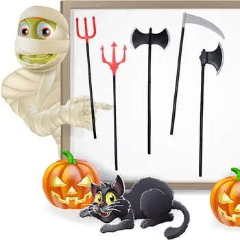 Otroci Težavno Igrače Plastične Hudič Orožja Smešno Halloween Kostume Goveda Vilice Stranka Pribor iz Plastičnih Ginekologijo in Plastičnih Sekira Pirat