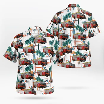 2021 Novo 3D Tiskanje gasilsko Havajih Srajce Moške Poletne Kratka sleeved Plaži Majica Moške Srajce Oversize Camisa Masculina 5XL-177
