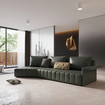 Italijanski svetlobe luksuzni minimalističen slog tkanine kavč sodobno minimalistično tehnologije krpo majhno stanovanje, dnevna soba, tri-delni set