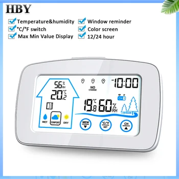 Brezžični Barvni Zaslon Vremenske Postaje Termometer, Higrometer Digitalni LCD Zaslon Koledar Temperatura Vlažnost Meter Detektor
