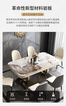 High-end vzdušje sodobne preprost marmorja tabela meri italijanski svetlobe luksuzni SKRILAVCA mizo in stol kombinacija pohištva na debelo