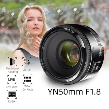 YONGNUO YN50mm F1.8 Velike Zaslonke Auto Focus Majhen Fotoaparat, Objektiv S Super Bokeh Učinek Za Canon EOS 70 D 5D3 600D DSLR Fotoaparat