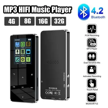 1.8 inch MP3, MP4 Dotik Hi-fi Predvajalnik Glasbe Bluetooth, združljiva Podpira Kartice Z FM Budilka Pedometer E-Knjige Vgrajen Zvočnik