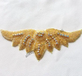 2pcs/veliko modno krilo crystal zlata aplicirano sprotni popravek kristalno nosorogovo motiv za obleko, plašč jeans torbe, čevlje, oblačila, dekoracijo
